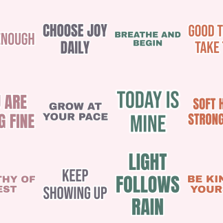 Positive Affirmations Sticker Pack — 12 Daily Kindness Quotes