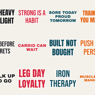 Gym Motivation Vol 2 Sticker Pack — 12 Fresh Workout Quotes