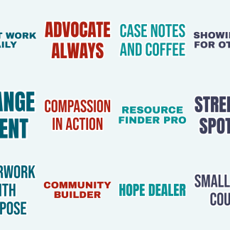 Social Worker Life Sticker Pack — 12 Heart Work Quotes