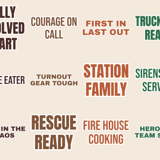 Firefighter Life Sticker Pack — 12 Station House Quotes