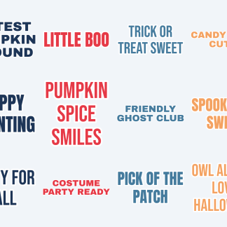 Cute Halloween Sticker Pack — 12 Sweet Spooky Quotes