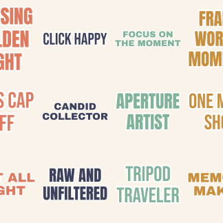 Photographer Life Sticker Pack — 12 Golden Light Quotes