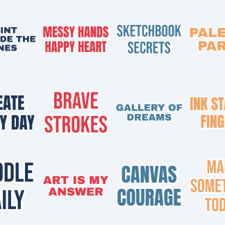 Artist Life Sticker Pack — 12 Studio Days Quotes