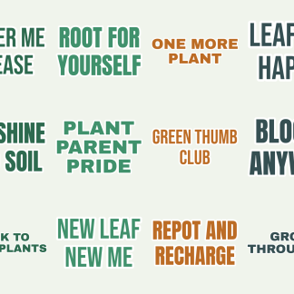 Plant Lover Sticker Pack — 12 Leafy Quotes