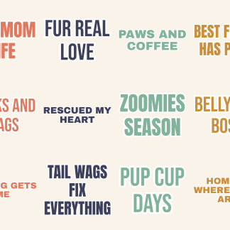 Dog Mom Sticker Pack — 12 Pup Love Quotes