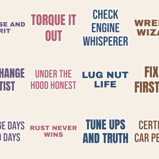 Mechanic Life Sticker Pack — 12 Garage Days Quotes