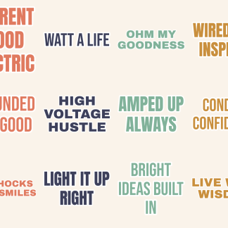 Electrician Life Sticker Pack — 12 Bright Ideas Quotes