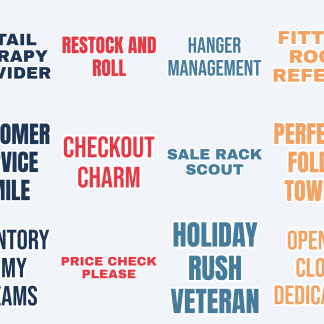 Retail Life Sticker Pack — 12 Shop Floor Quotes