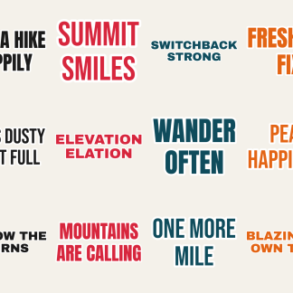Hiking Life Sticker Pack — 12 Trail Time Quotes