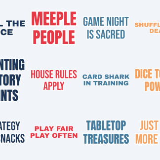 Board Game Night Sticker Pack — 12 Tabletop Quotes