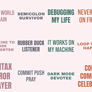 Coder Life Sticker Pack — 12 Debug Mode Quotes
