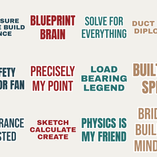 Engineer Life Sticker Pack — 12 Problem Solver Quotes