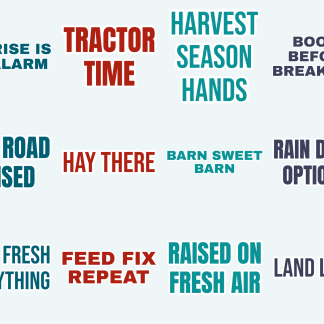 Farmer Life Sticker Pack — 12 Field And Barn Quotes